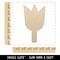 Tulip Flower Solid Unfinished Wood Shape Piece Cutout for DIY Craft Projects